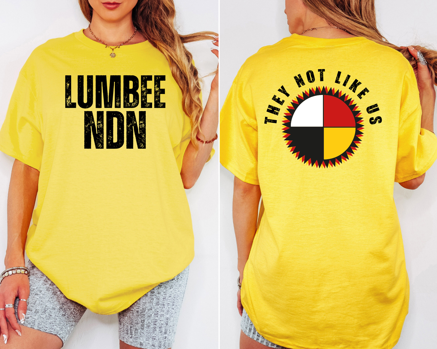 🔥 “LUMBEE NDN / THEY NOT LIKE US” Two-Sided Tee 🔥