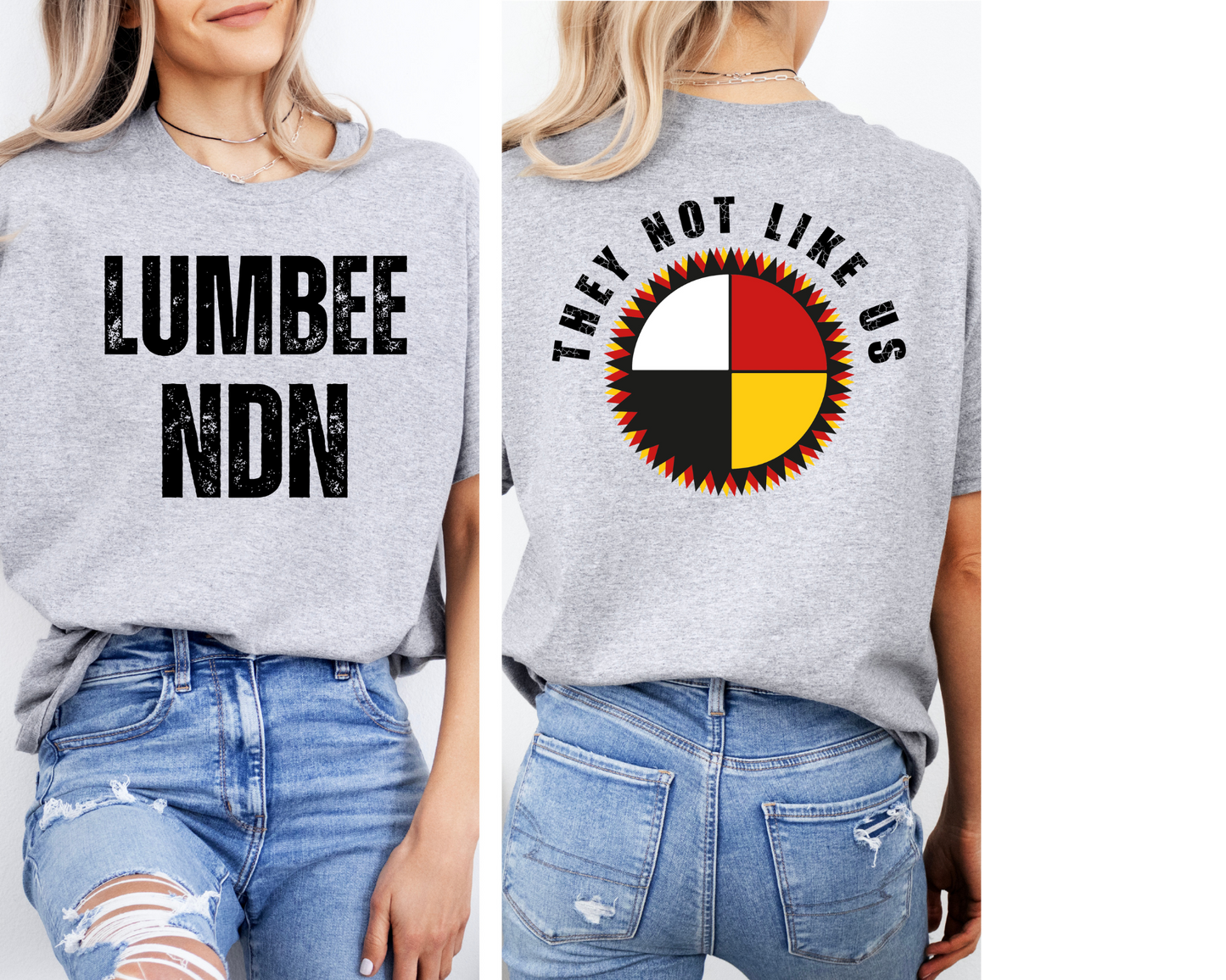 🔥 “LUMBEE NDN / THEY NOT LIKE US” Two-Sided Tee 🔥
