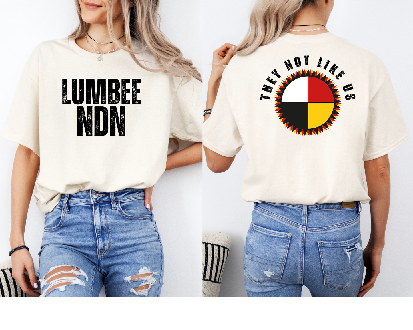 🔥 “LUMBEE NDN / THEY NOT LIKE US” Two-Sided Tee 🔥