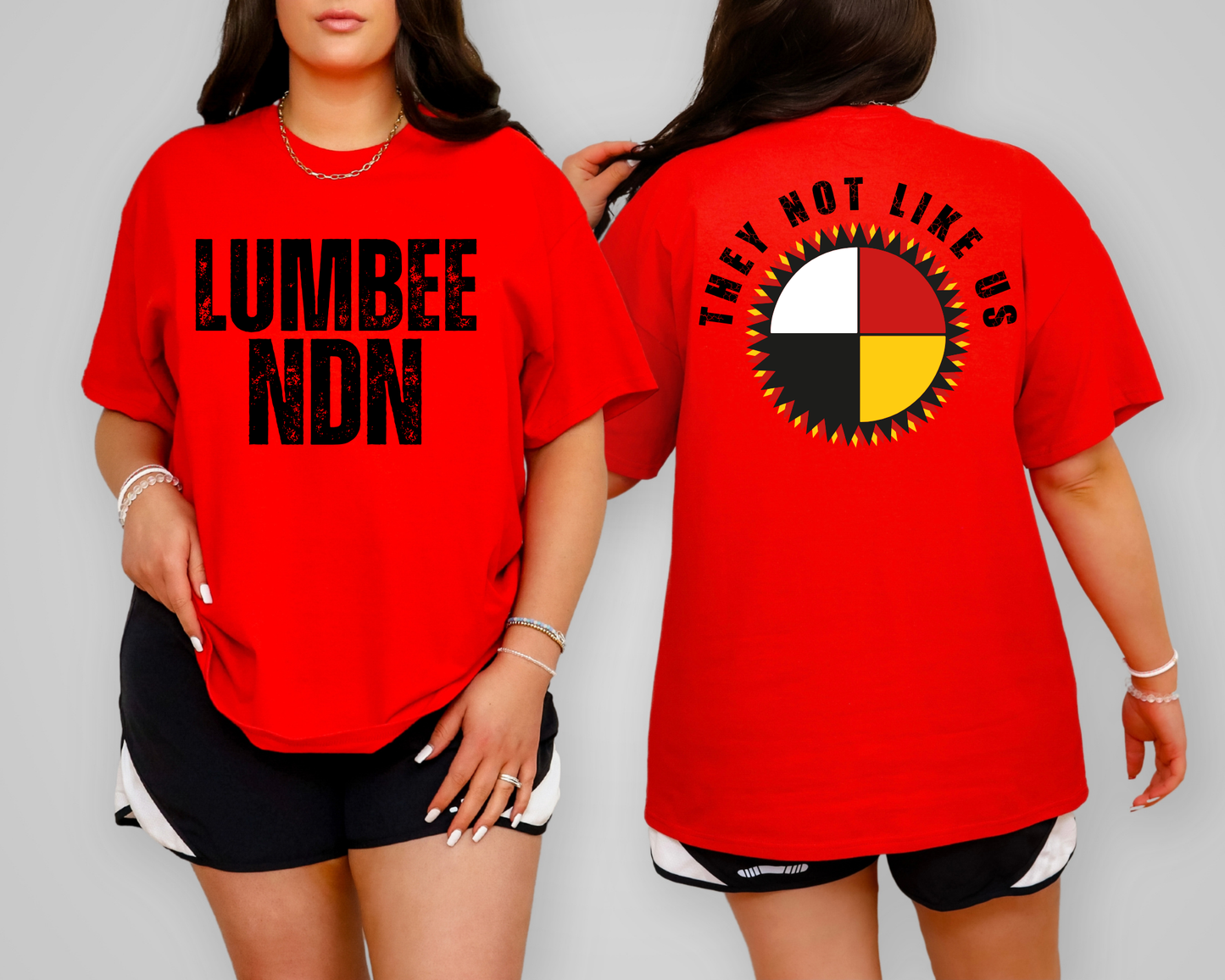 🔥 “LUMBEE NDN / THEY NOT LIKE US” Two-Sided Tee 🔥