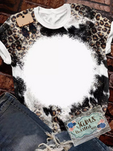 Load image into Gallery viewer, Polyester Bleach T-Shirt - Cowhide Leopard Circle
